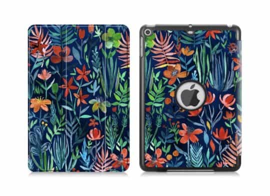 Floral Apple iPad mini 5 tri-fold stand cover for women
