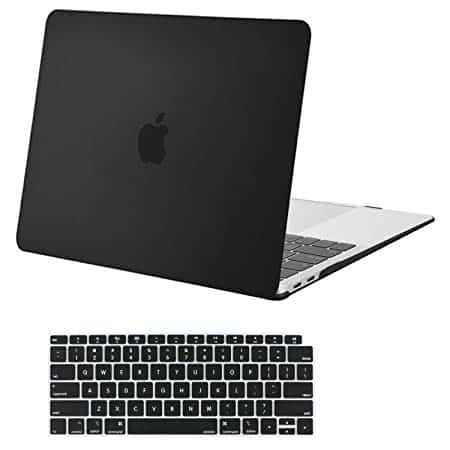 MOSISO MacBook Air 13 inch Case 2019 2018 Release A1932 with Retina Display, Plastic Hard Shell Case & Keyboard Cover Skin Only Compatible with MacBook Air 13 with Touch ID, Black