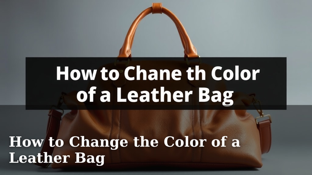 How to Change the Color of a Leather Bag