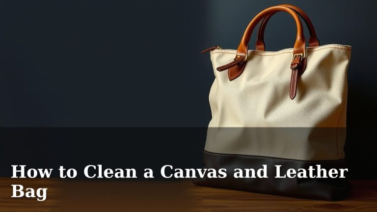 How to Clean a Canvas and Leather Bag