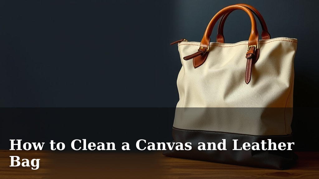 How to Clean a Canvas and Leather Bag