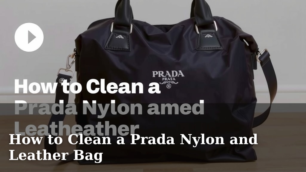 How to Clean a Prada Nylon and Leather Bag