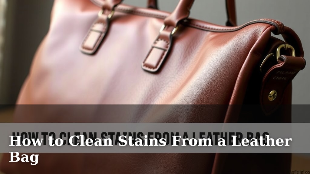 How to Clean Stains From a Leather Bag