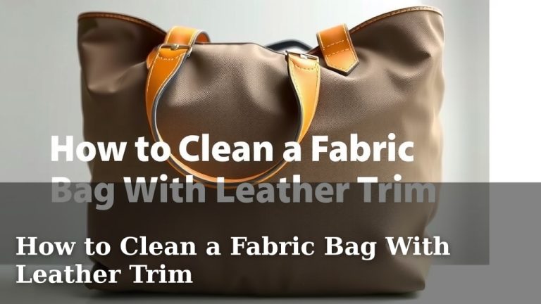 How to Clean a Fabric Bag With Leather Trim