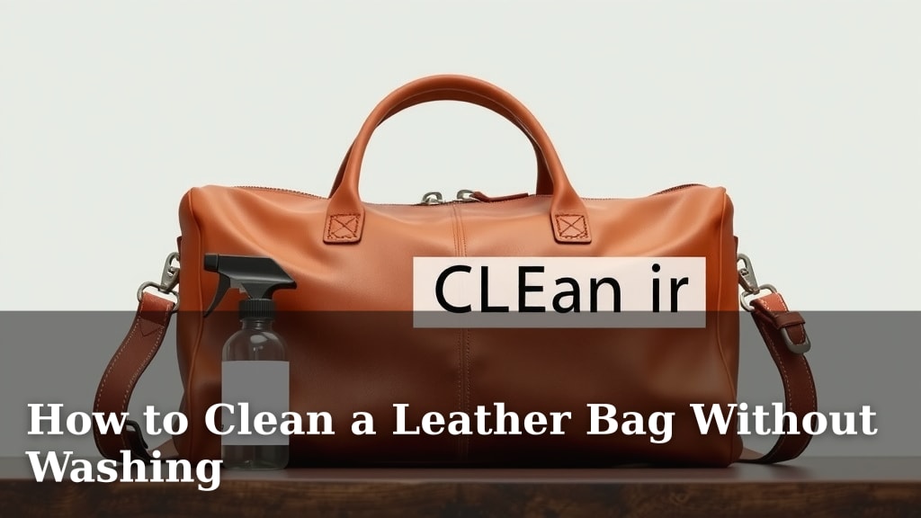 How to Clean a Leather Bag Without Washing