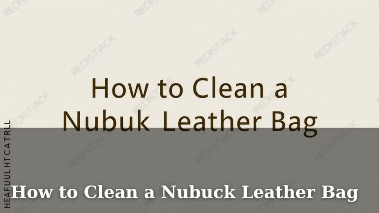 How to Clean a Nubuck Leather Bag