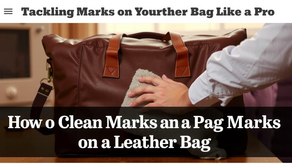 Tackling Marks on Your Leather Bag Like a Pro