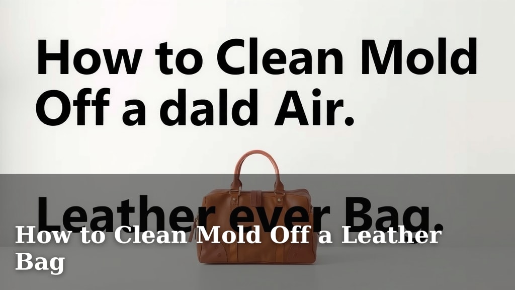 How to Clean Mold Off a Leather Bag