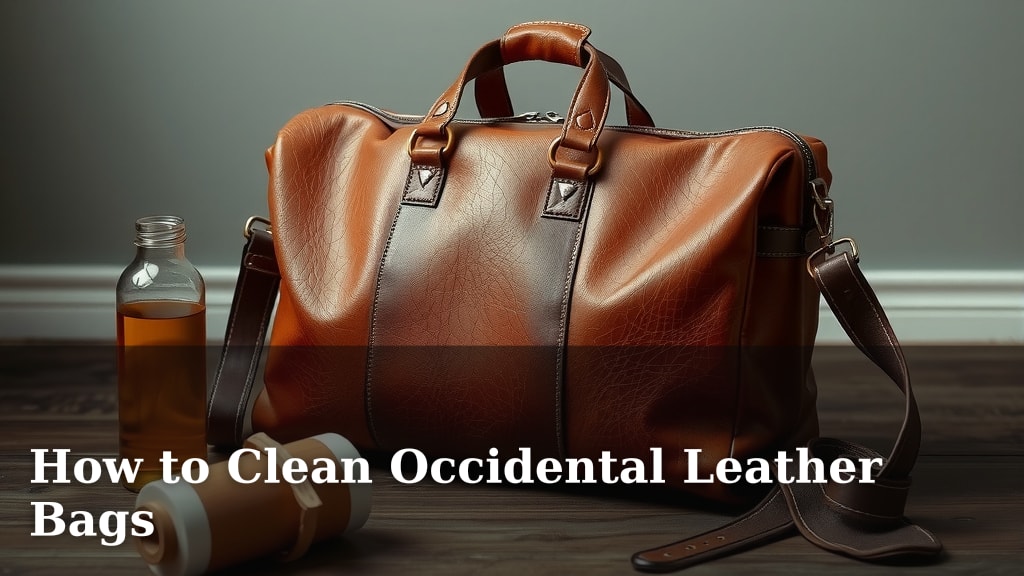 How to Clean Occidental Leather Bags