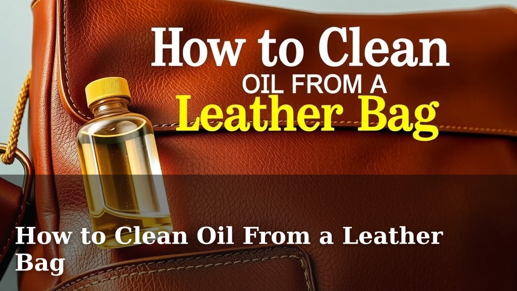 How to Clean Oil From a Leather Bag