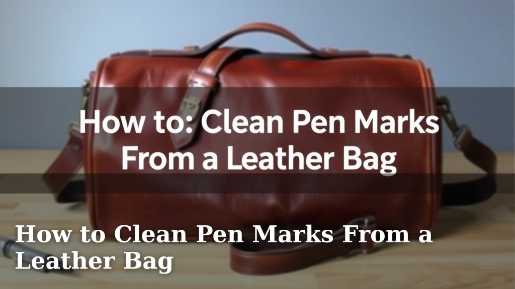 How to Clean Pen Marks From a Leather Bag