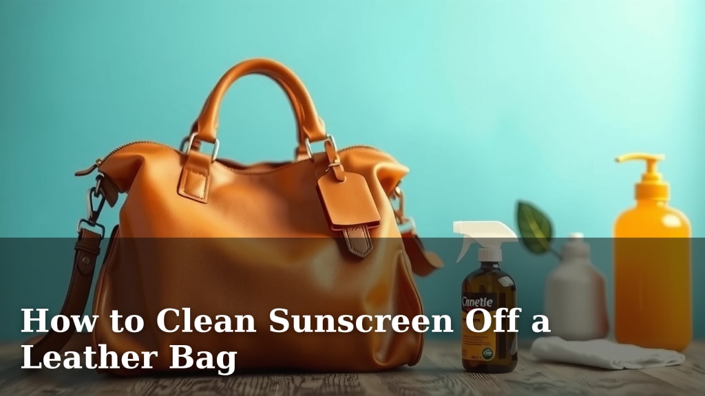 How to Clean Sunscreen Off a Leather Bag
