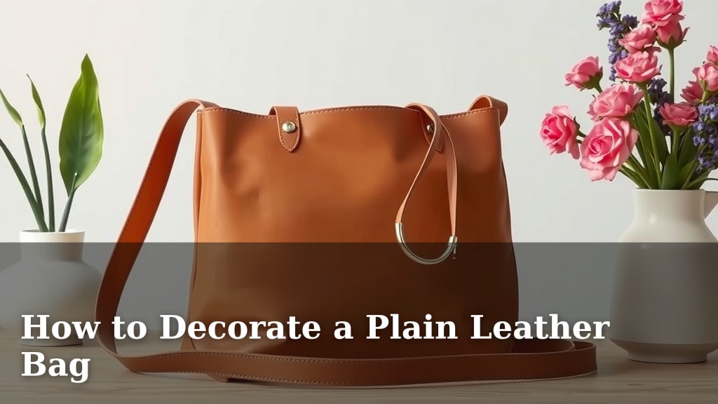 How to Decorate a Plain Leather Bag