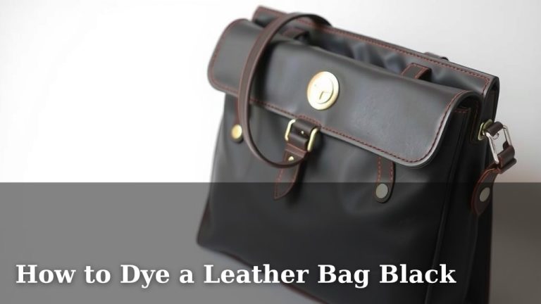 How to Dye a Leather Bag Black