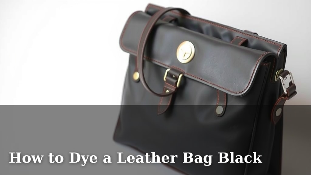 How to Dye a Leather Bag Black