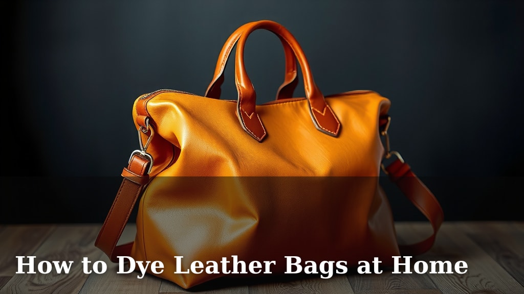 How to Dye Leather Bags at Home