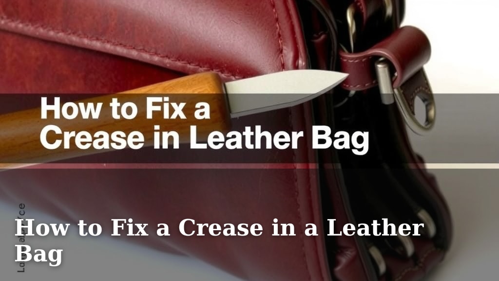 How to Fix a Crease in a Leather Bag