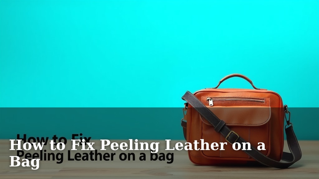 How to Fix Peeling Leather on a Bag