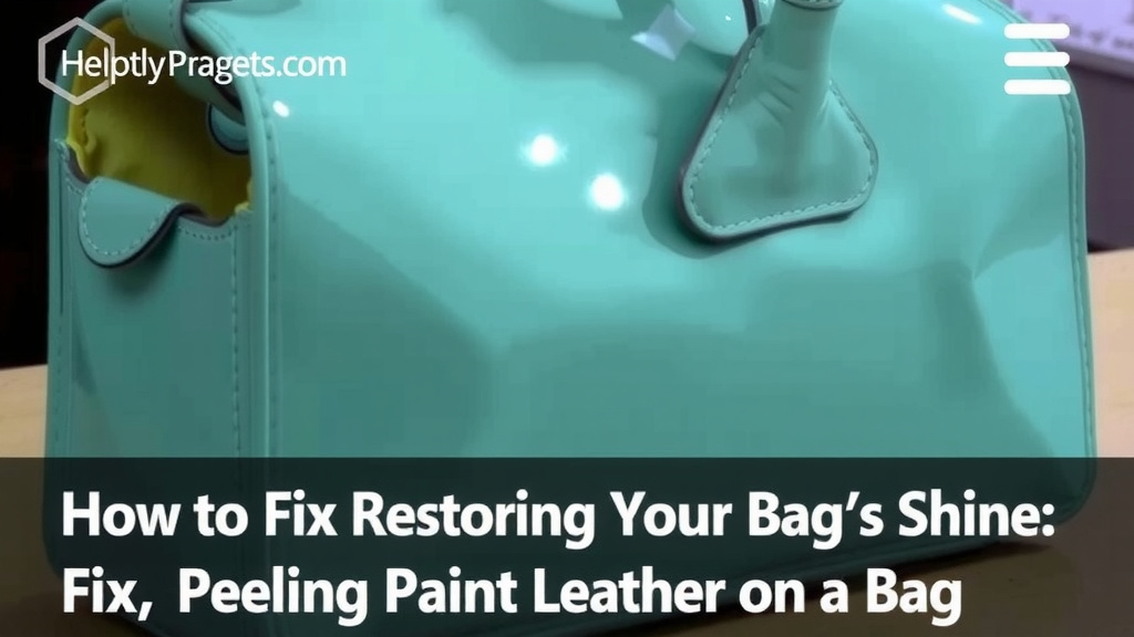 Restoring Your Bag's Shine: Fixing Peeling Patent Leather