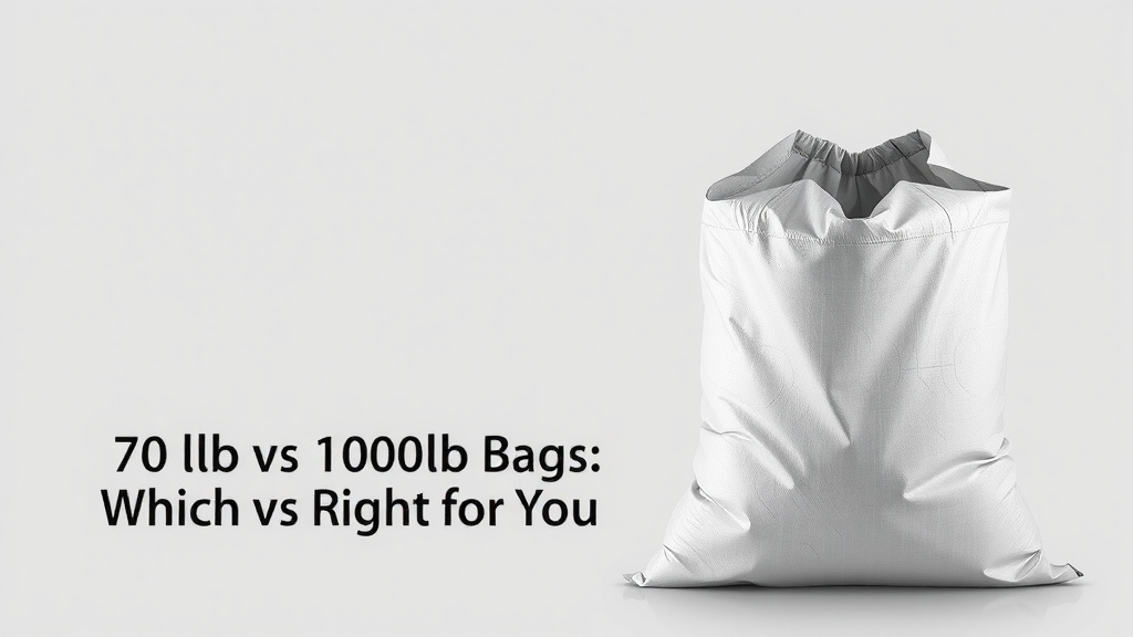70 lb vs 100 lb Bags: Which is Right for You