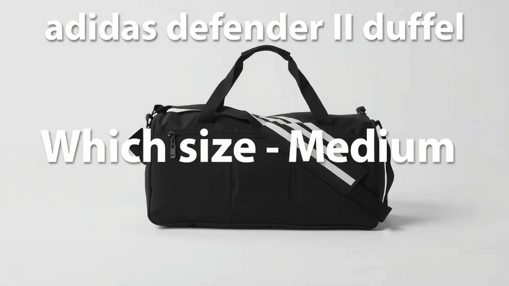 Adidas Defender III Duffel Small vs Medium: Which Size Is Right