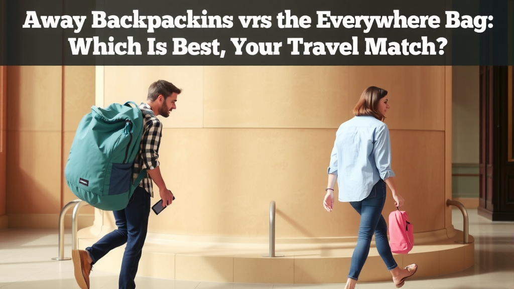 Away Backpack Versus the Everywhere Bag: Which Is Your Travel Match?