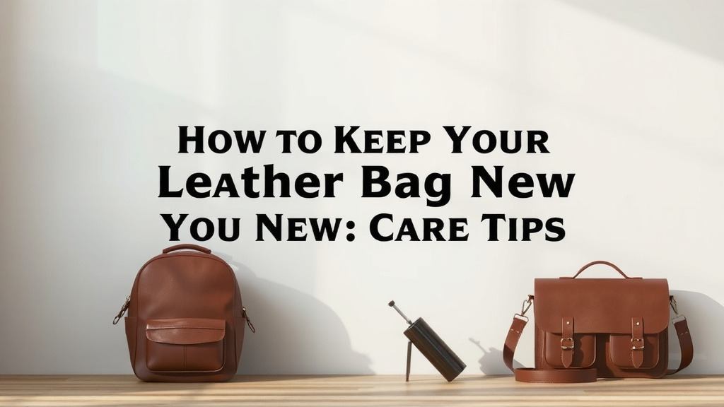Keep Your Leather Bag Looking New: Care Tips