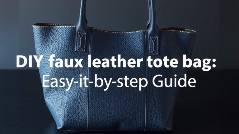 DIY Faux Leather Tote Bag: Easy Step-by-Step Guide