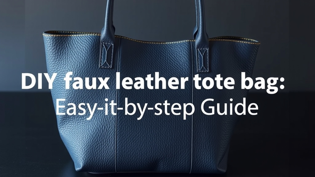DIY Faux Leather Tote Bag: Easy Step-by-Step Guide